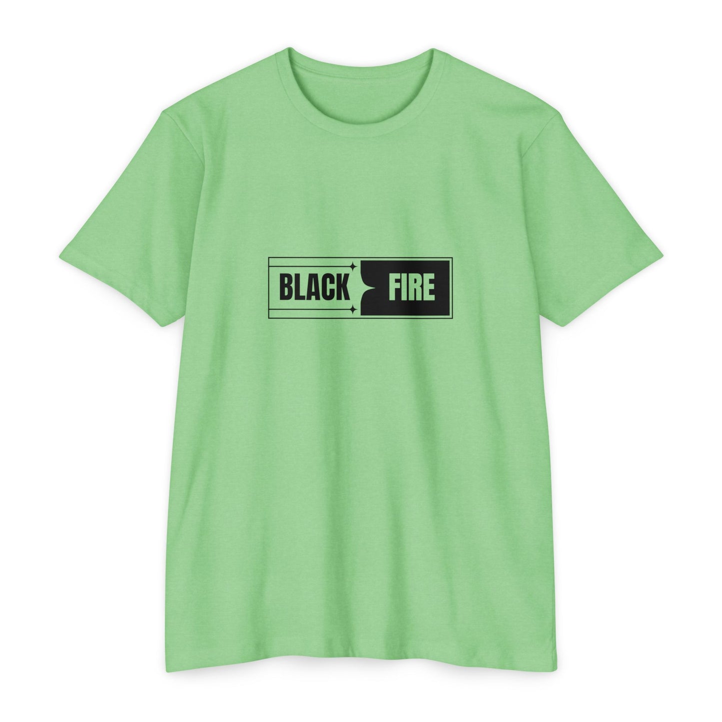 Black Fire Graphic T-Shirt — 'Art Lover Boutique' Back Logo Tee