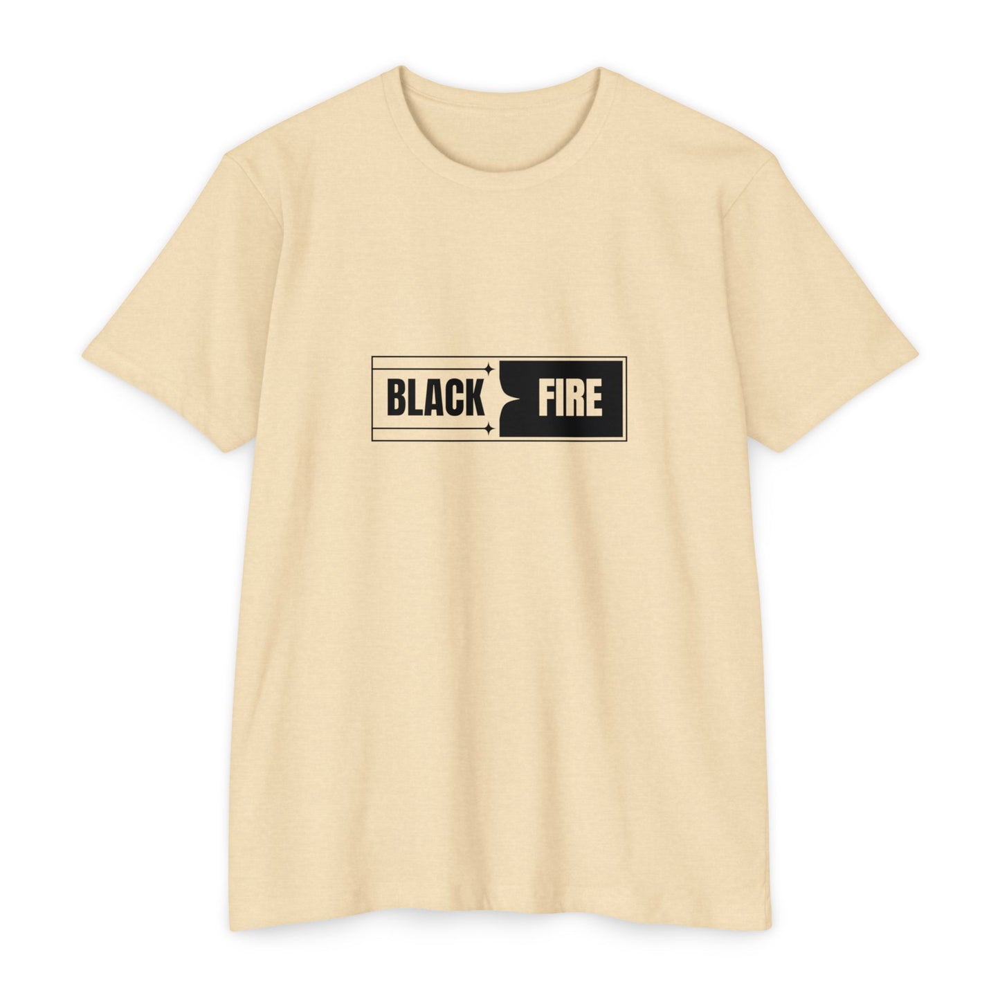 Black Fire Graphic T-Shirt — 'Art Lover Boutique' Back Logo Tee