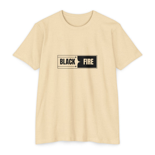 Black Fire Graphic T-Shirt — 'Art Lover Boutique' Back Logo Tee
