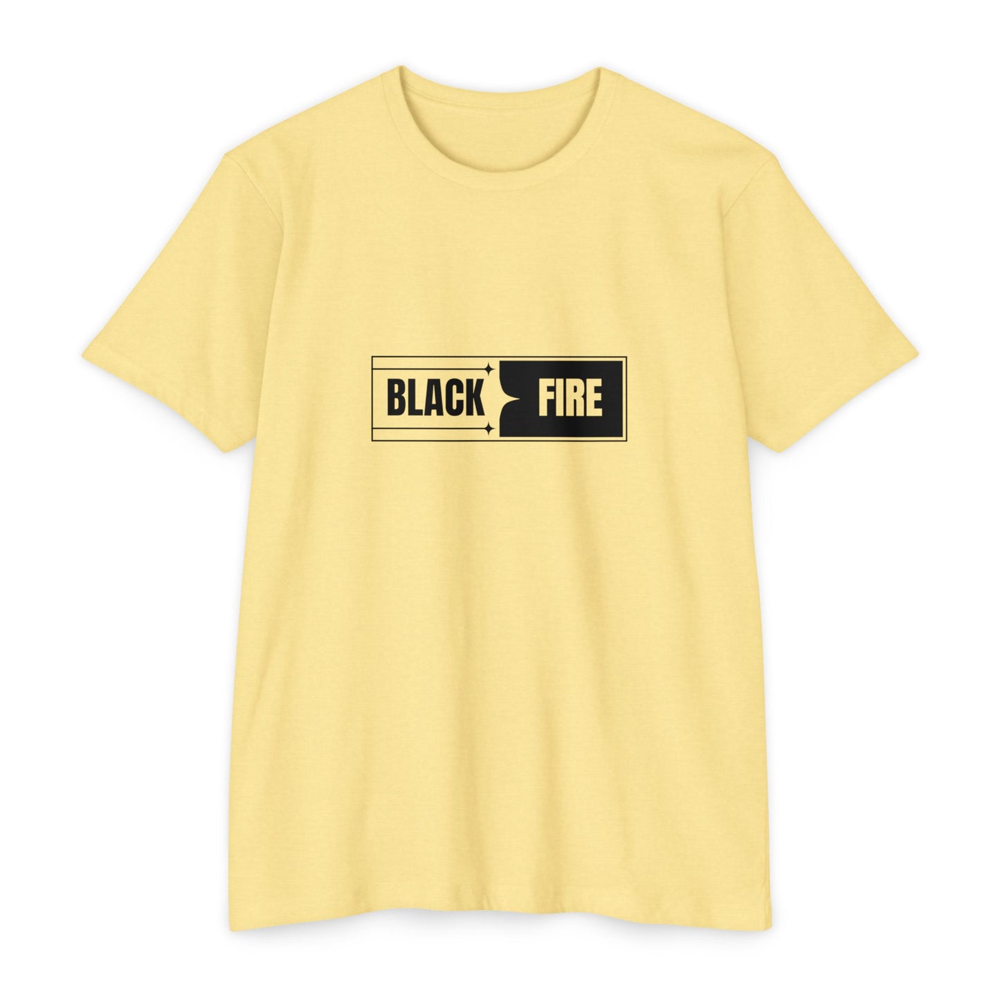 Black Fire Graphic T-Shirt — 'Art Lover Boutique' Back Logo Tee