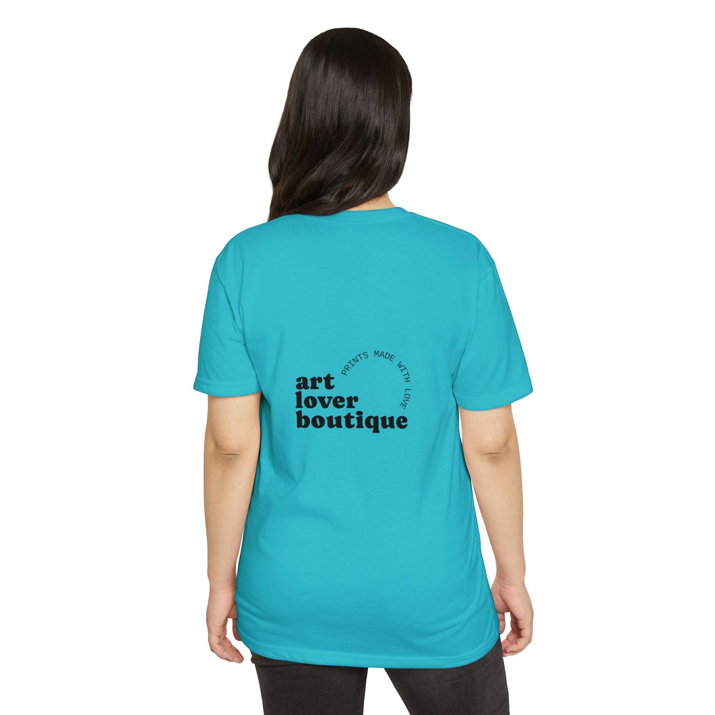 Black Fire Graphic T-Shirt — 'Art Lover Boutique' Back Logo Tee