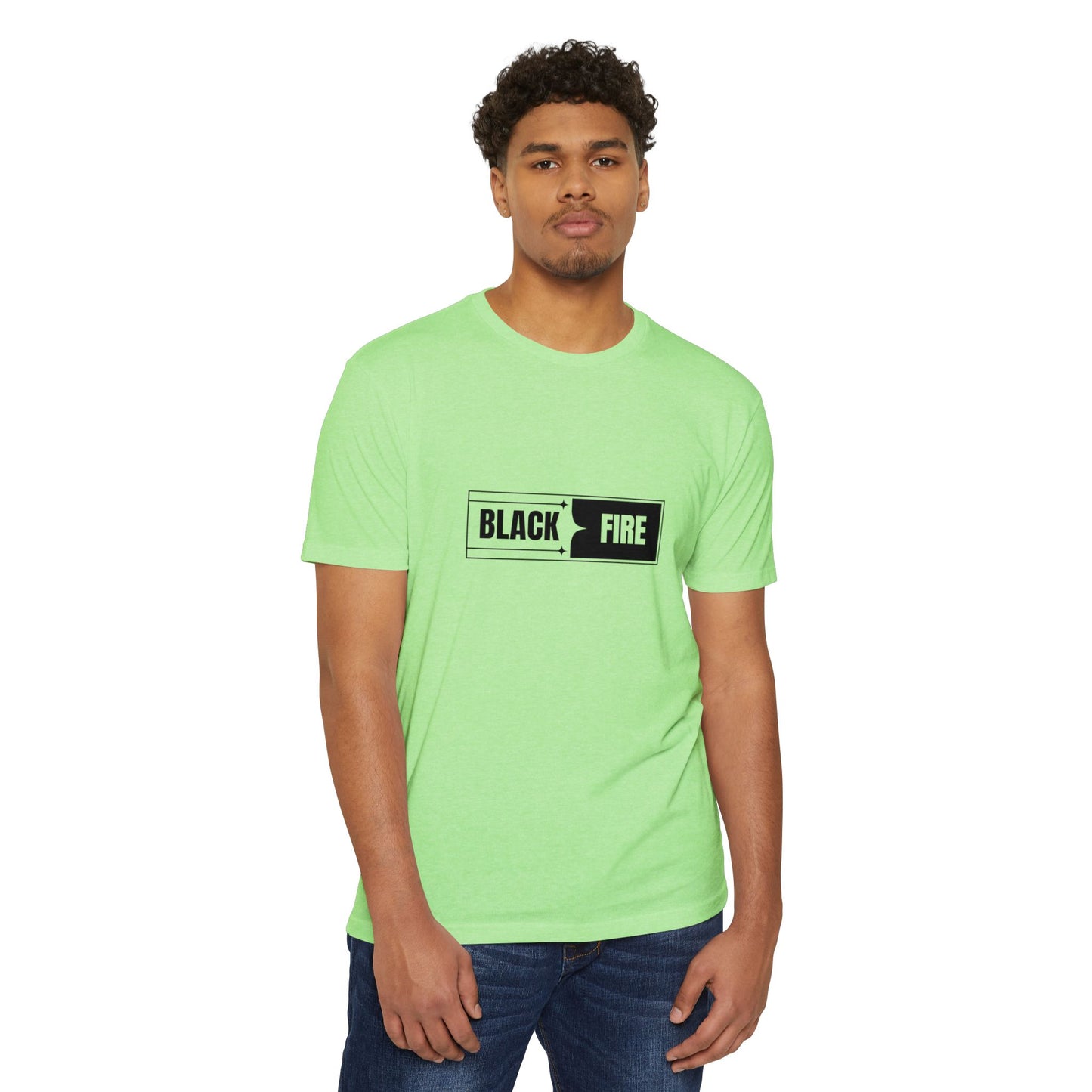 Black Fire Graphic T-Shirt — 'Art Lover Boutique' Back Logo Tee