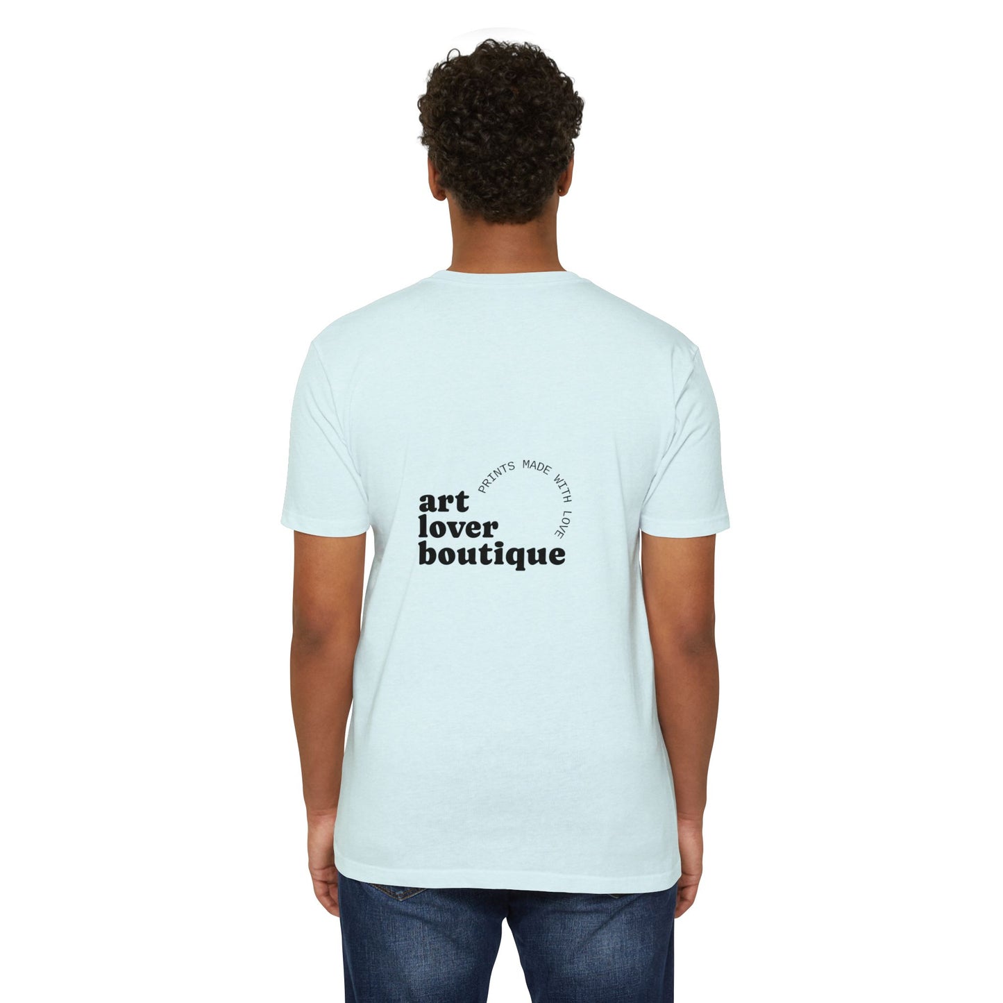 Black Fire Graphic T-Shirt — 'Art Lover Boutique' Back Logo Tee