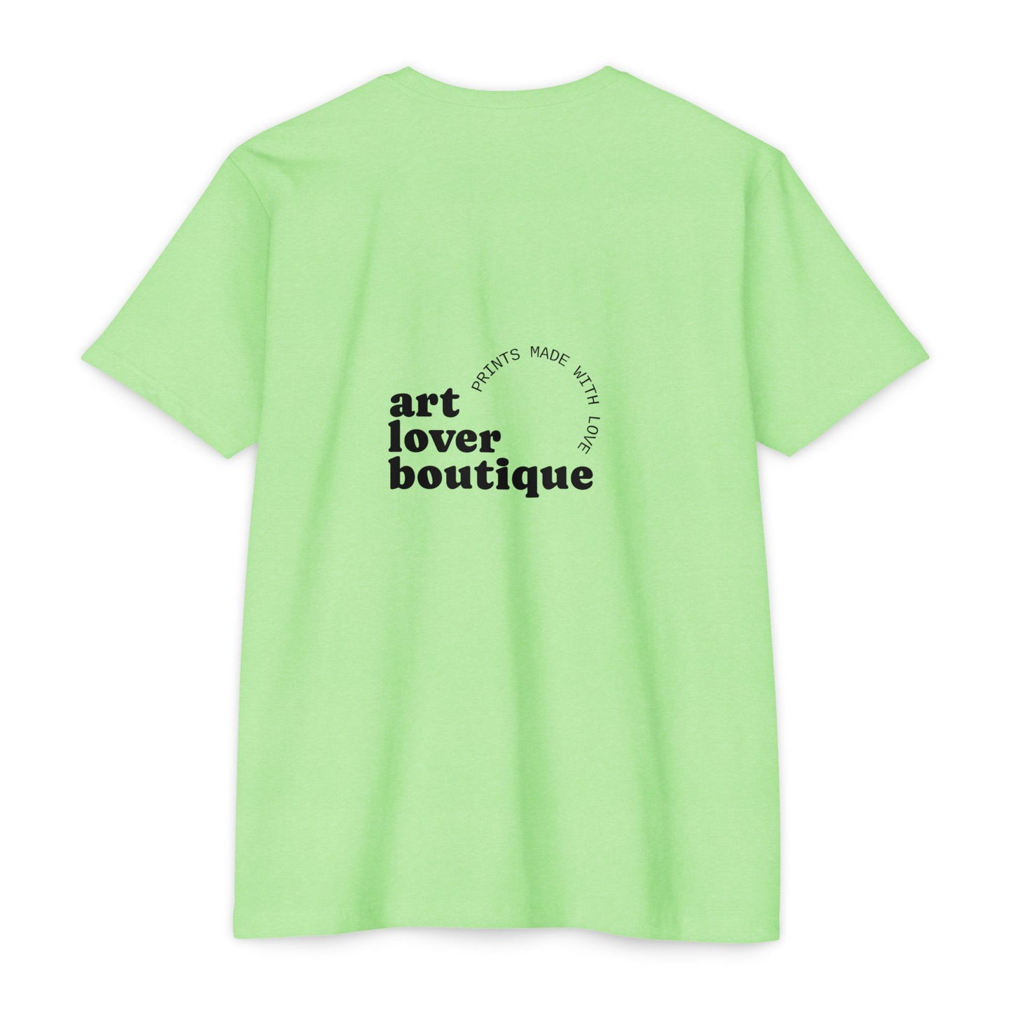Black Fire Graphic T-Shirt — 'Art Lover Boutique' Back Logo Tee