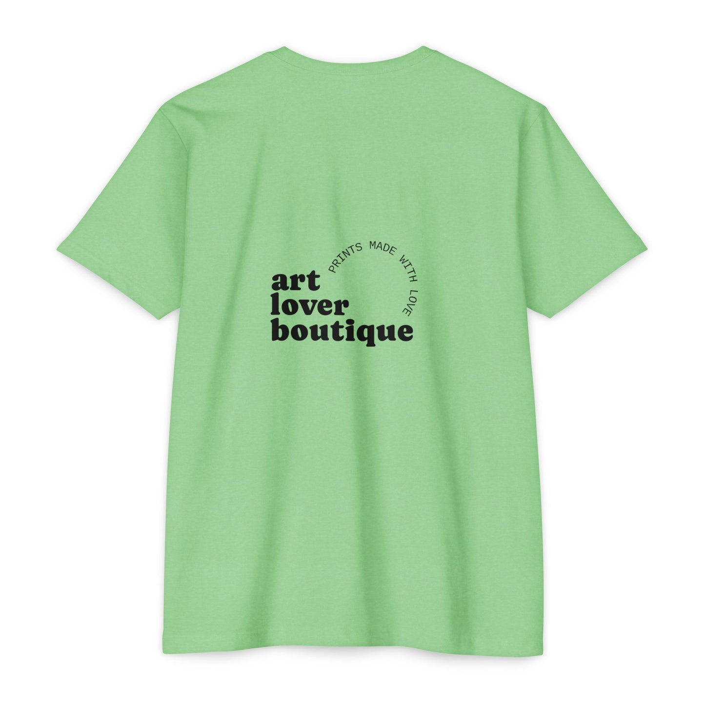 Black Fire Graphic T-Shirt — 'Art Lover Boutique' Back Logo Tee