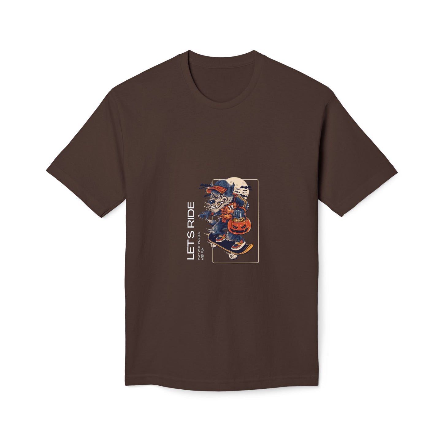 Let's Ride Motorcycle T-Shirt — Vintage Biker Pumpkin Halloween Graphic