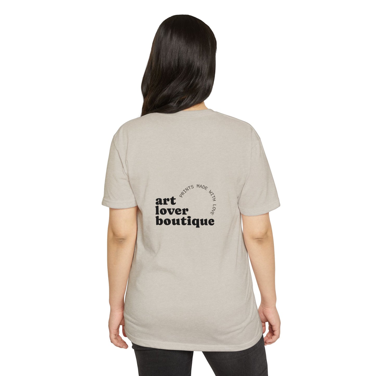 Black Fire Graphic T-Shirt — 'Art Lover Boutique' Back Logo Tee