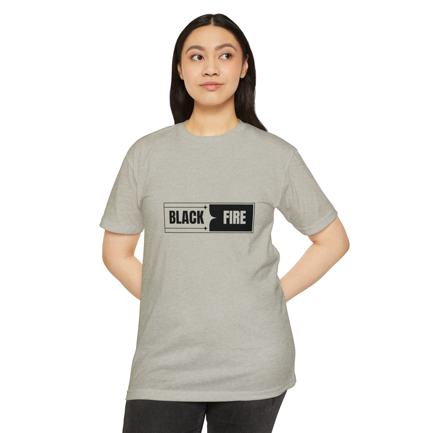 Black Fire Graphic T-Shirt — 'Art Lover Boutique' Back Logo Tee
