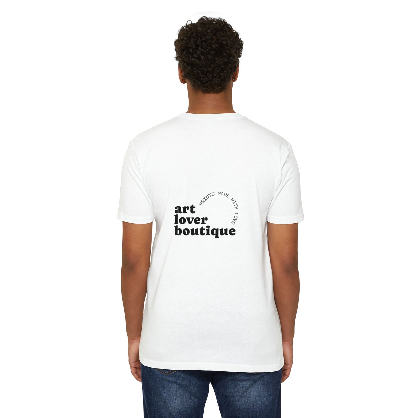 Black Fire Graphic T-Shirt — 'Art Lover Boutique' Back Logo Tee