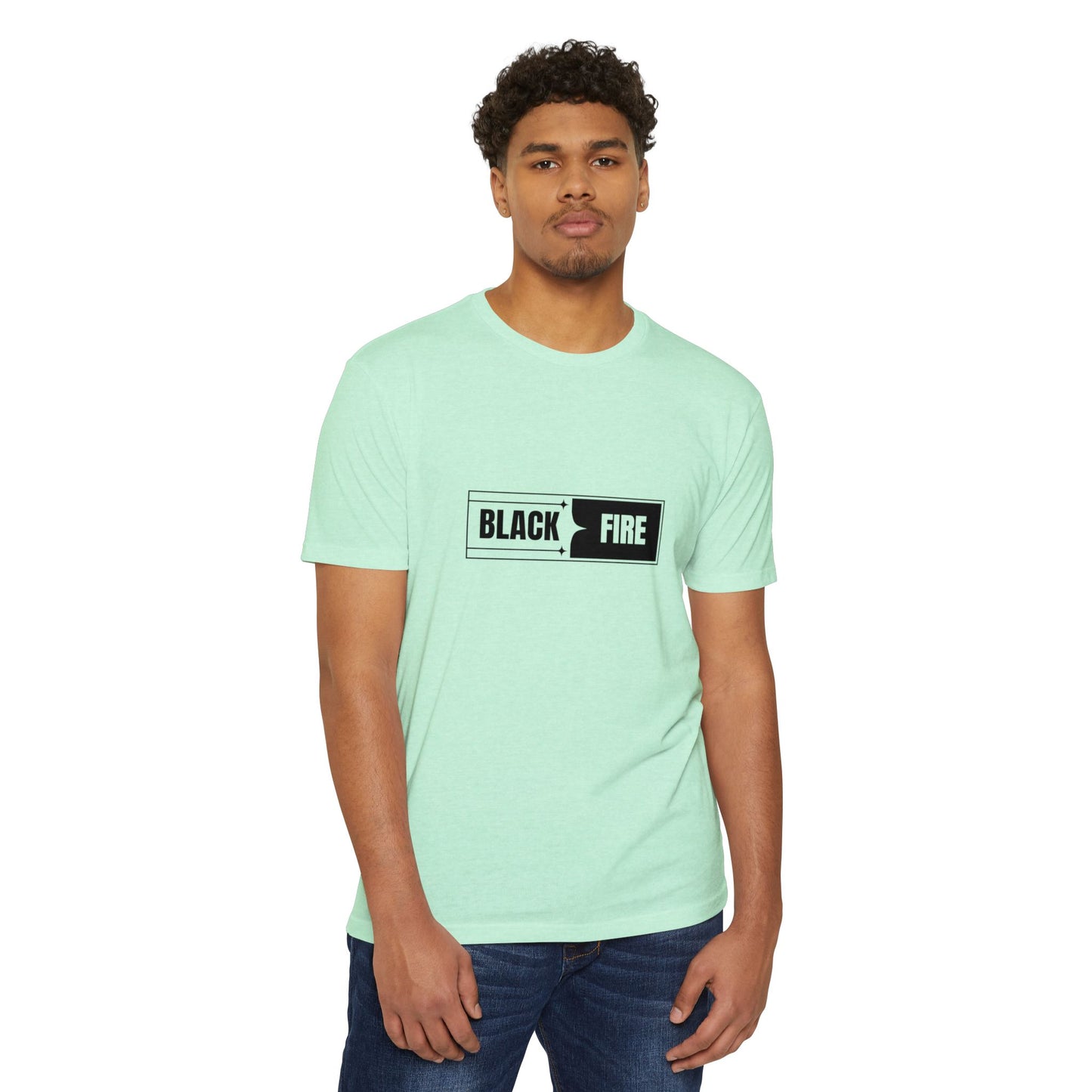Black Fire Graphic T-Shirt — 'Art Lover Boutique' Back Logo Tee