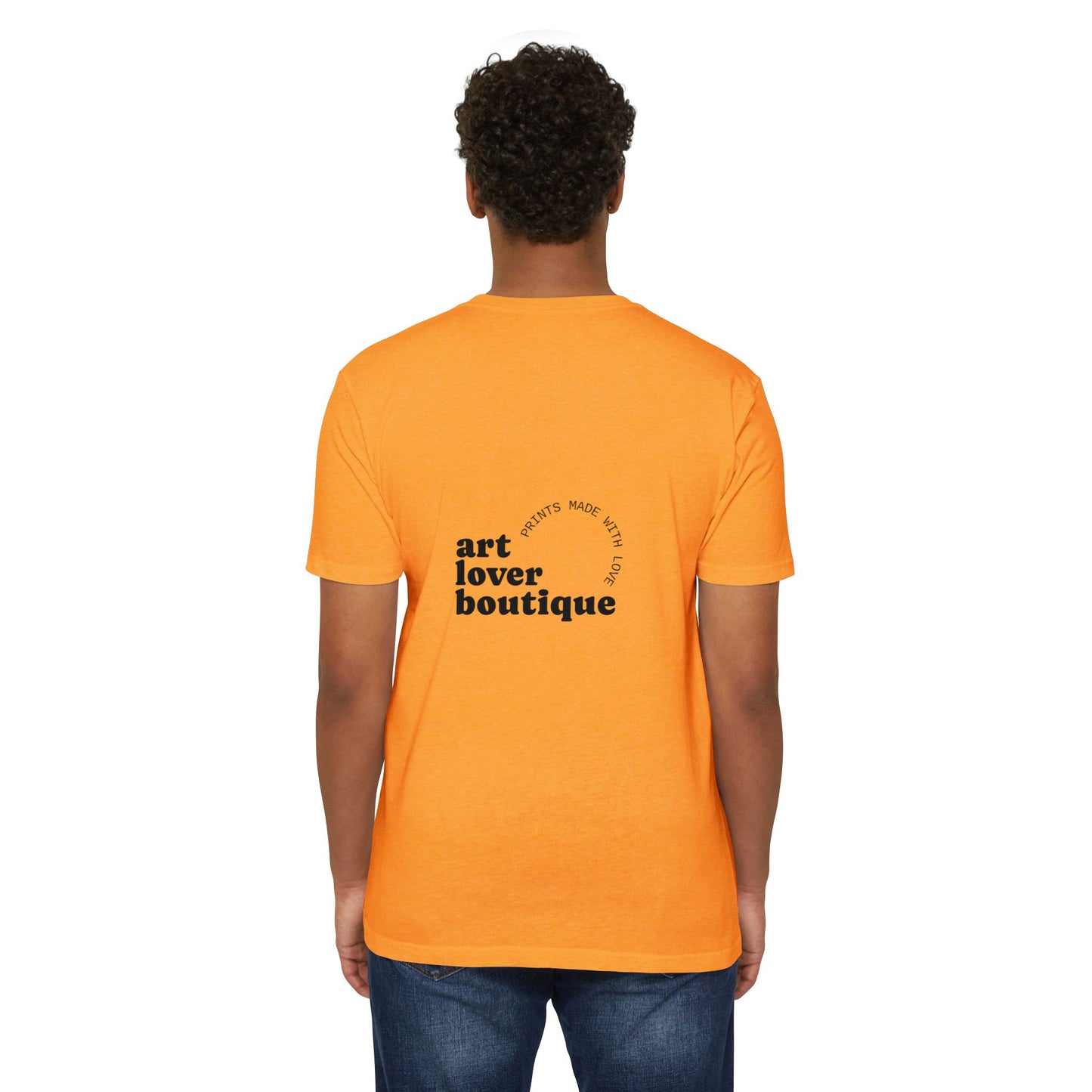 Black Fire Graphic T-Shirt — 'Art Lover Boutique' Back Logo Tee