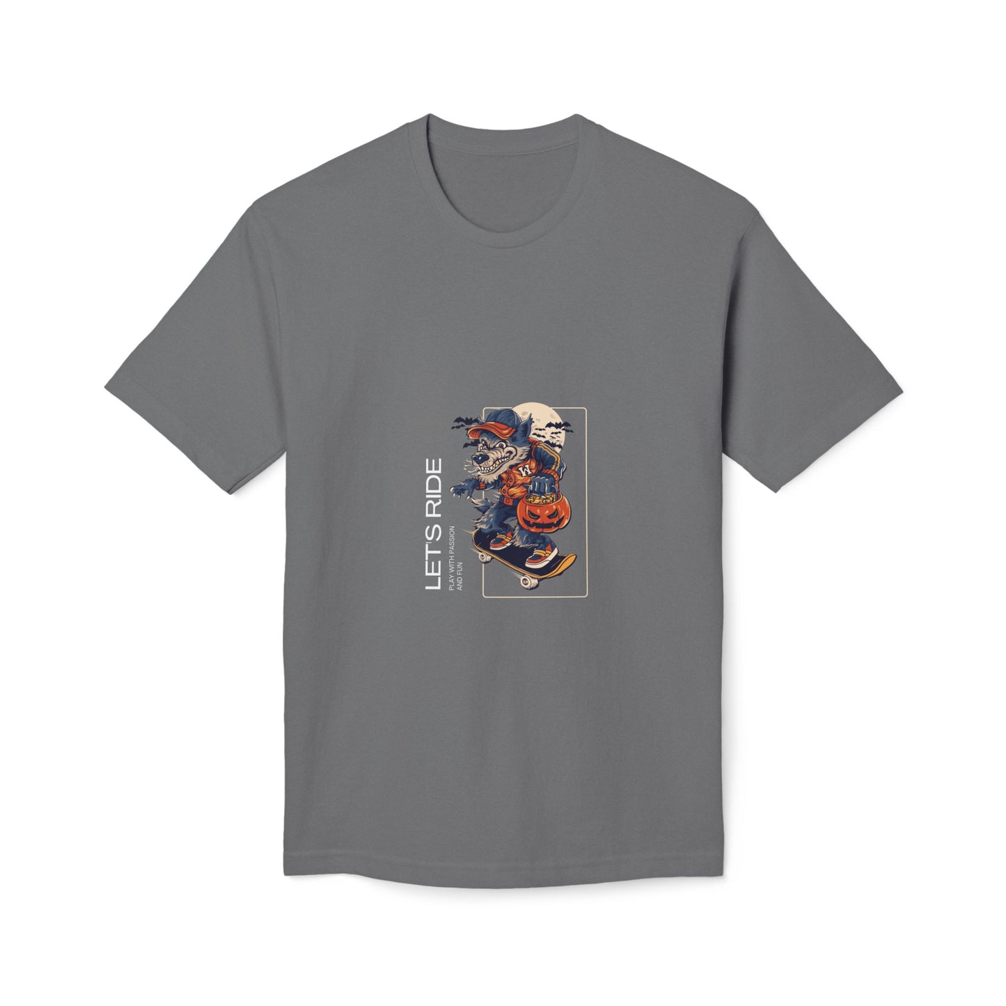 Let's Ride Motorcycle T-Shirt — Vintage Biker Pumpkin Halloween Graphic