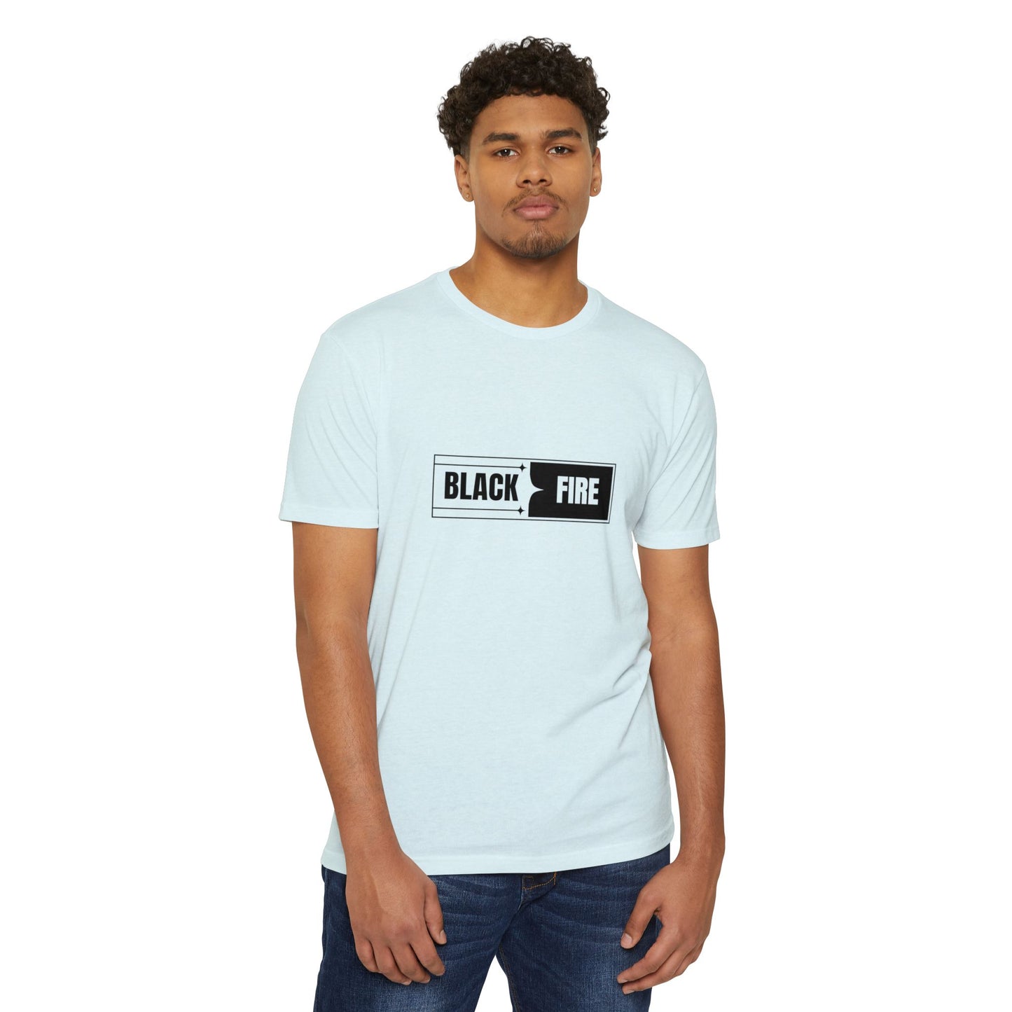Black Fire Graphic T-Shirt — 'Art Lover Boutique' Back Logo Tee