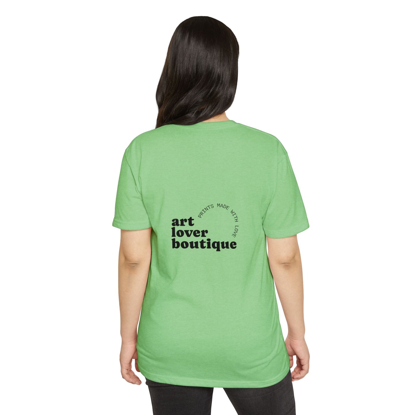 Black Fire Graphic T-Shirt — 'Art Lover Boutique' Back Logo Tee