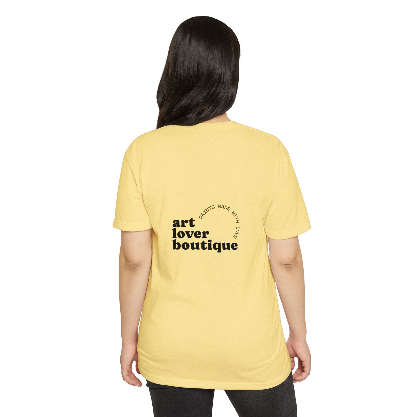Black Fire Graphic T-Shirt — 'Art Lover Boutique' Back Logo Tee