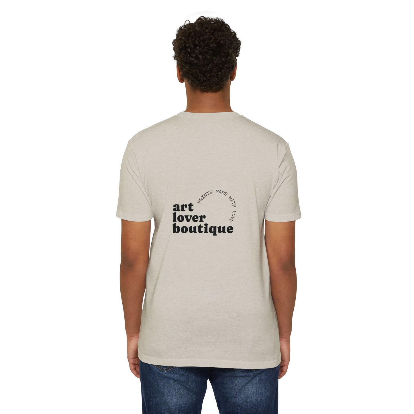 Black Fire Graphic T-Shirt — 'Art Lover Boutique' Back Logo Tee