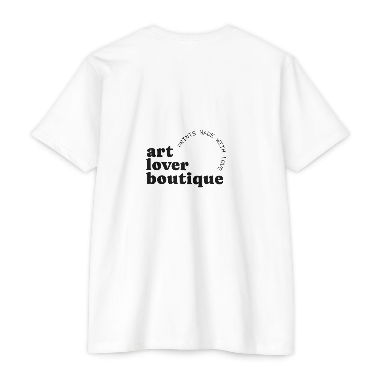 Black Fire Graphic T-Shirt — 'Art Lover Boutique' Back Logo Tee